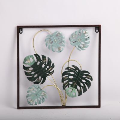 Square Iron Frame High Durability Handmade Home Decor Suitable Leaves