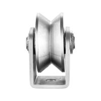 Rodas em forma de V em forma de ranhuras de aço inoxidável Rodas em ranhuras de trilhos pesados Rodas de porta deslizantes