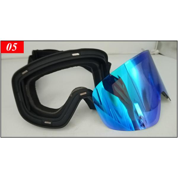 Blue Lenses 3 Layers High Density Foam Magnetic Ski Goggles with Custom UV Protection
