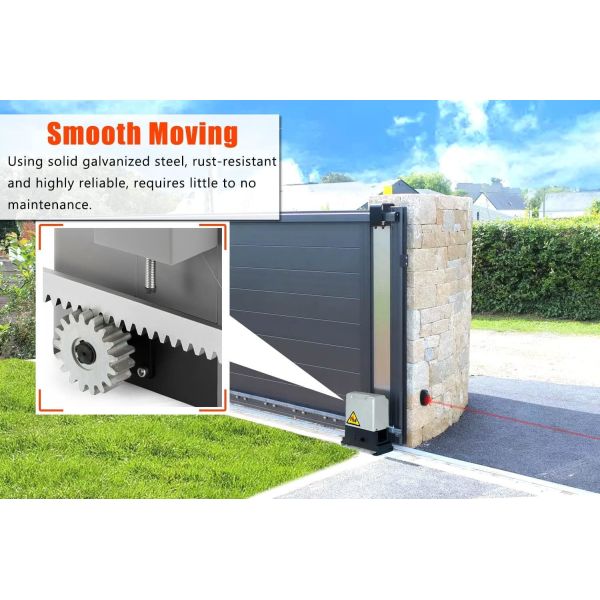 Villa Automatic Sliding Gate Motor With 2 Remote Control Electric Rolling Driveway