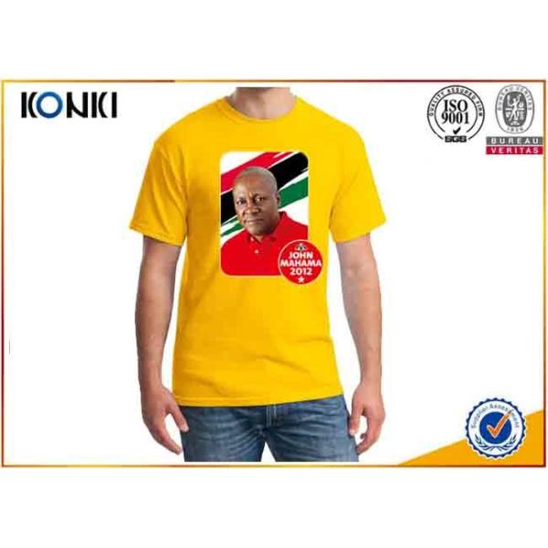 Custom T Shirt Printing Polyester / Cotton Election Campaign T Shirts O Neck