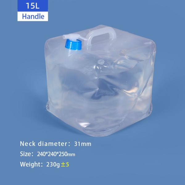2L 10L 15L 20L équipement de camping LDPE pliable pliable contenant de liquide transparent pour l'extérieur