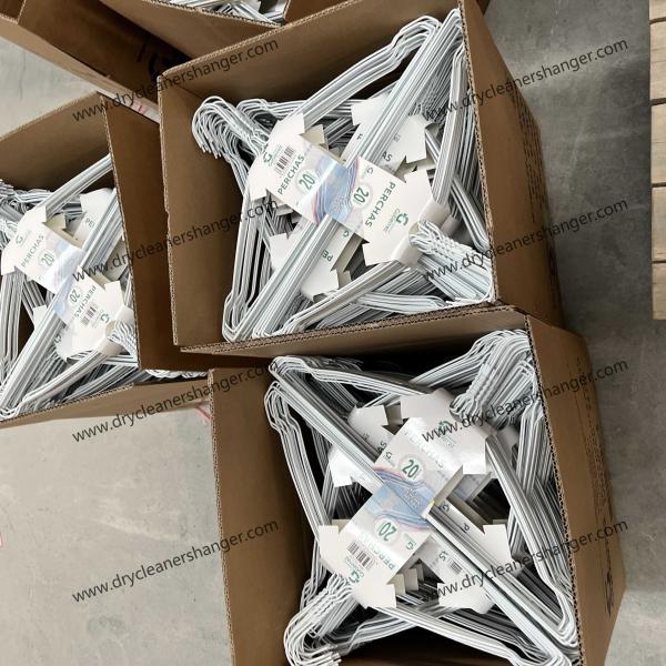 16 Inch Plastic Coated Wire Clothes Hangers For Laundry Shop