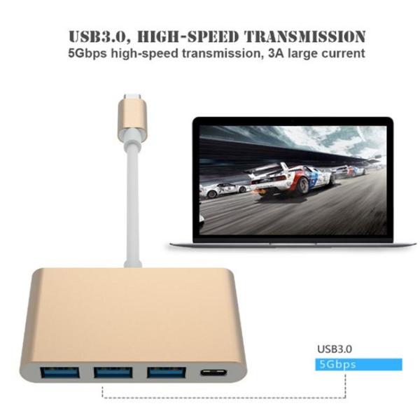 Залуживанная медь 3A 5Ggbs ПЕЧАТАЕТ C К переходнику эпицентра деятельности USB PD+3*USB3.0 USB 3,1