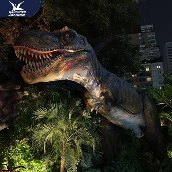 Big Animatronic Dinosaur Garden Statue Models For Theme Park Soft And Vivid