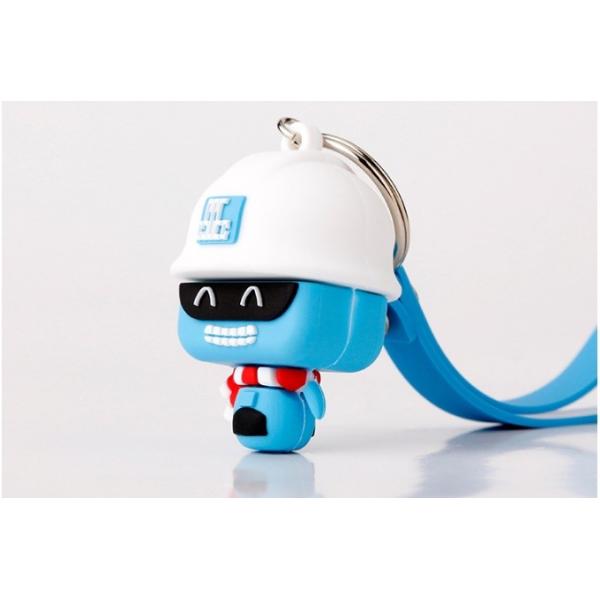 Custom Made Company Brand Mascot Soft Touch PVC Plastic Miniature Key Chain Souvenir For Promotion
