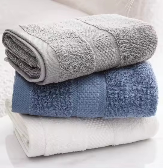Custom White Bath Towel Set 70*140cm 100% Cotton Hotel Towel for Luxury Home Bathroom