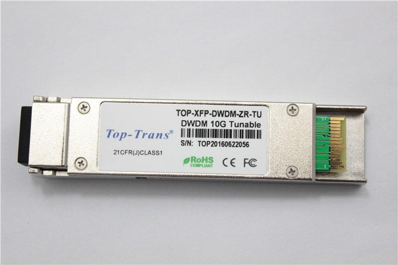 50GHz стекловолокно приемопередатчиков настраиваемое 10GBASE-ZR 80km лазера DWDM Sfp