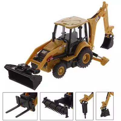 1/64 Scale Diecast Masters Heavy Equipment Backhoe Loader Alloy Construction Vehicle Model 85765