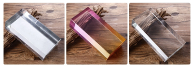 Exterior Decorative Glass Bricks Walls External Transparent Lustrous Fused