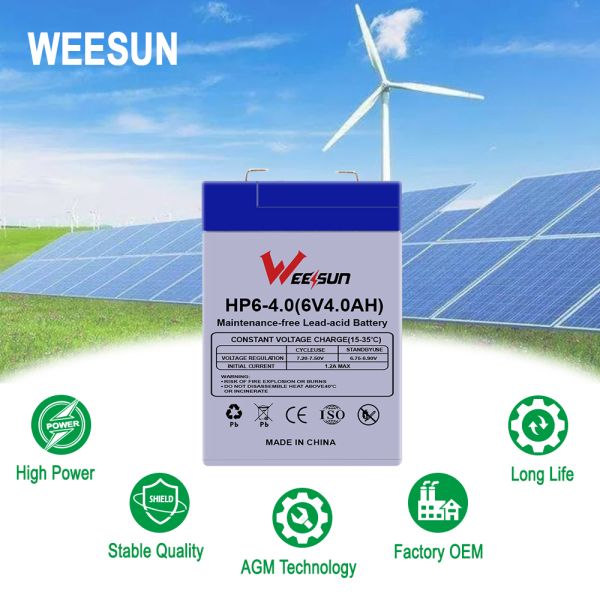 Small Ups Sealed Lead Acid Battery 6v 4ah 6v 5ah 20hr