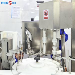 Diagnostic Reagent Filling Line with Servo Motor Capping Power and 800mm Diameter Turntable for ±1~2% Filling Accuracy