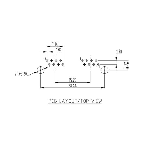 Unshielded RJ45 1x2 Two Ports Rj45 8p8c Connector Female Stitching R / A