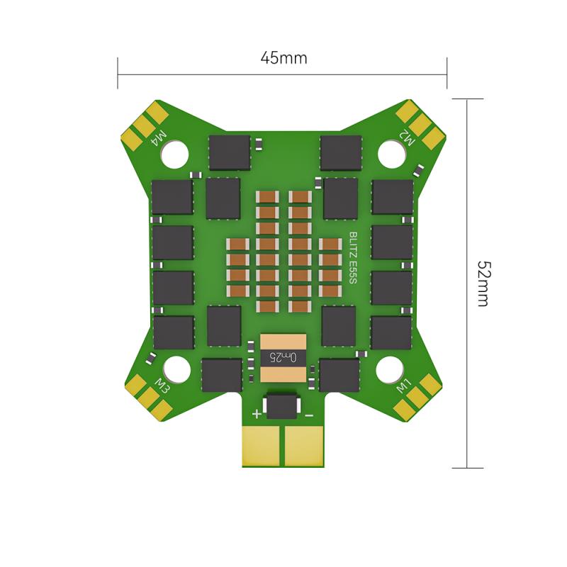 IFlight E55S 4in1 Esc For Brushless Motors A 2 -6S 8-bit DShot150/300/600/MultiShot/ OneShot Quadcopter Drone Race