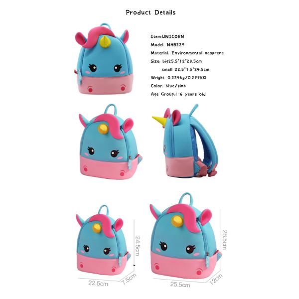 NHB229 New arrival neoprene Toddler lightweight Backpack for boys girls