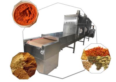 Fully Automatic Microwave Dryer Spice Sterilization Machine For Herbs Red Chilli Powder
