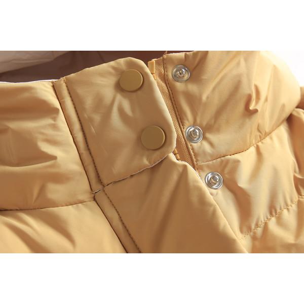 Orange Warm Long Womens Winter Jackets And Coats Hooded Customized Trims