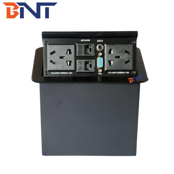 Multi-functional hydraulic gas pop up electrical socket with network port