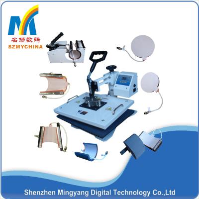 1250 W White 8 In1 Combo Heat Press Machine For T Shirt Printing / Mug Sublimation