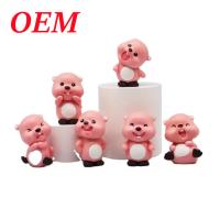 Boîte aveugle tête inclinée mignons jouets en plastique rose rubis