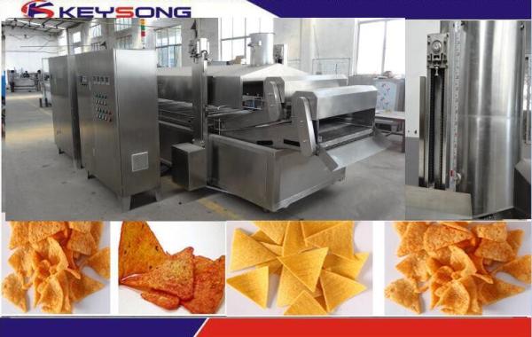 Large Capacity Snacks Frying Machine , Commercial Deep Fryer Automatic Continuous Belt