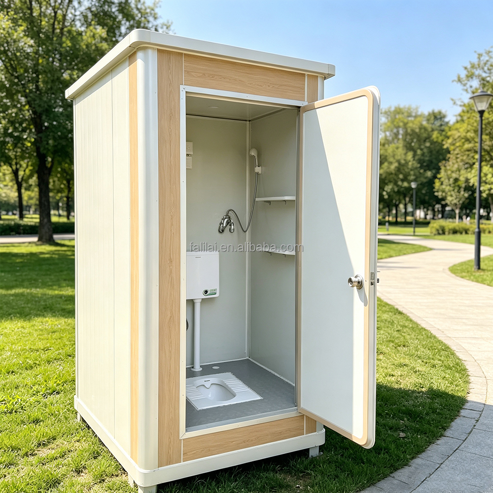 Low Price Mobile Single or Double Toliet Customized Tiny Home Portable Bathroom Cheap Public Portable Toilet