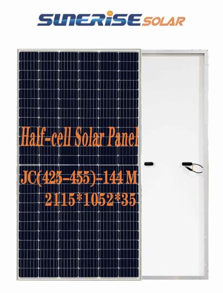 2115*1052*35mm 430W 144 Cells Half Cut Cells Pv Module