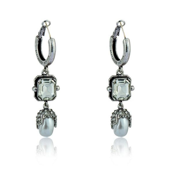 European and American Autumn and Winter New Retro Crystal Pearl Wholesale Earrings
