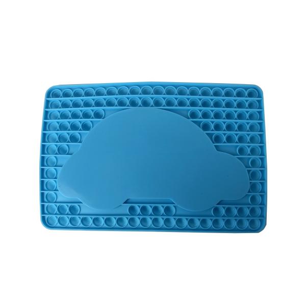 Car Shape Silicone Baby Suction Plate BPA Free Divided Dinner Plates