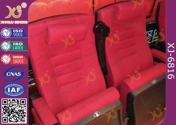 Fabric Cushion Spring Recovery Movie Theater Chairs PU Foam For IMAX Theater