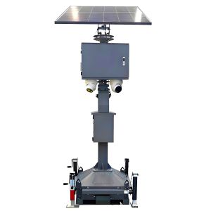 Solar Surveillance Light Tower High Efficiency LED Mobile Light Tower Eco friendly Solar Powered Light Tower