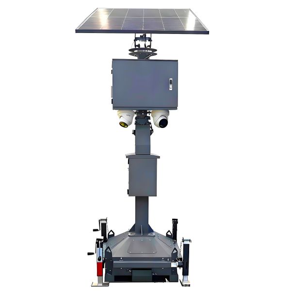 Solar Surveillance Light Tower High Efficiency LED Mobile Light Tower Eco friendly Solar Powered Light Tower