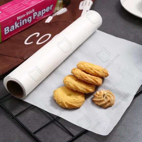 Heat Resistant Food Grade Silicone Paper , Food Packaging Baking Paper 30gsm-100gsm