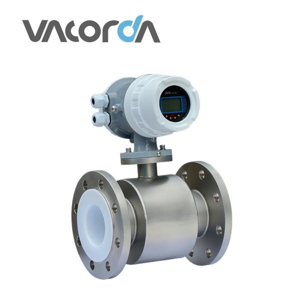 PTFE Liner Electromagnetic Flow Meter Flange Connection For Measure