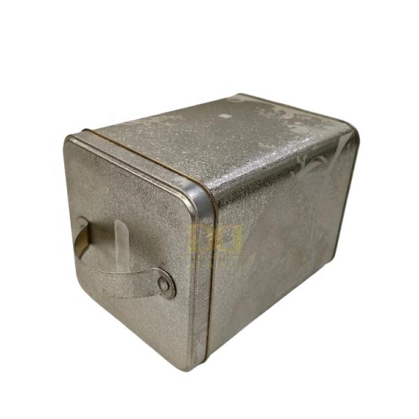 DADI Matte Frosted Square Tin Can Tinplate Food Organizer Personalized Candy Tin Box