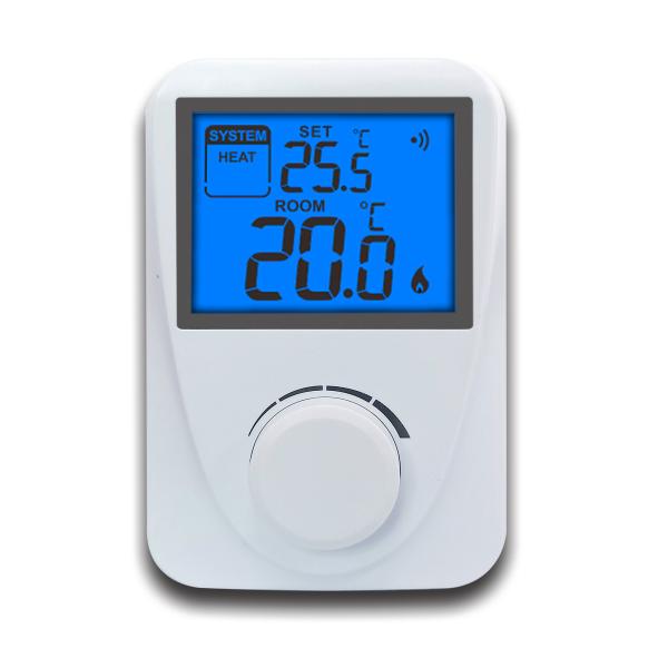 White Smart Household Wireless Room Thermostat  For Underfloor Heating
