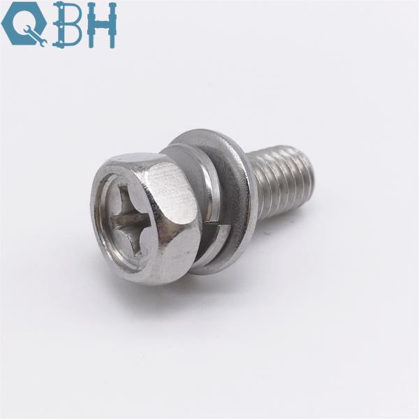 304 de acero inoxidables tornillo principal ahuecado 316 cruces de la combinación del hexágono del perno