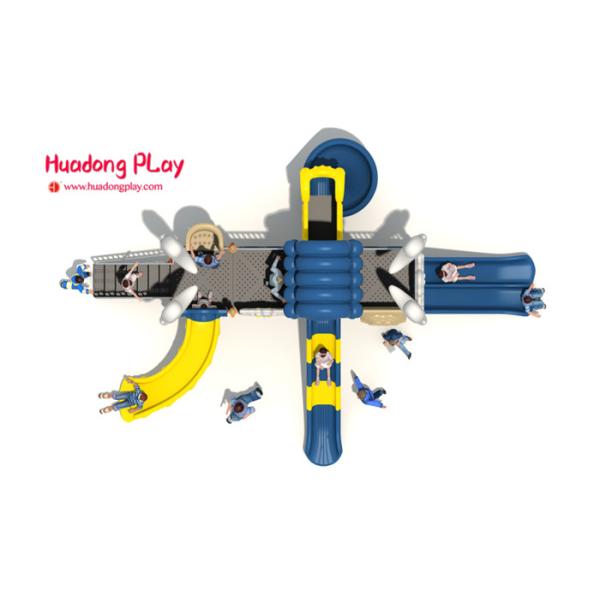 Kids Outdoor Playground Slides , Cartoon Plastic Playground Slide 850*590*420cm