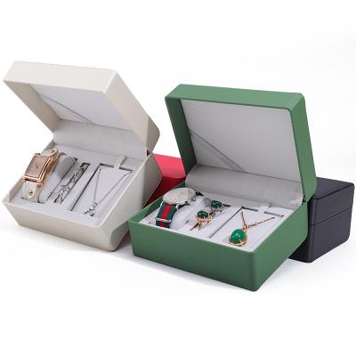 Multi Function Sleek Faux Leather 	Watch Storage Case Adaptable Storage Jewelry Box