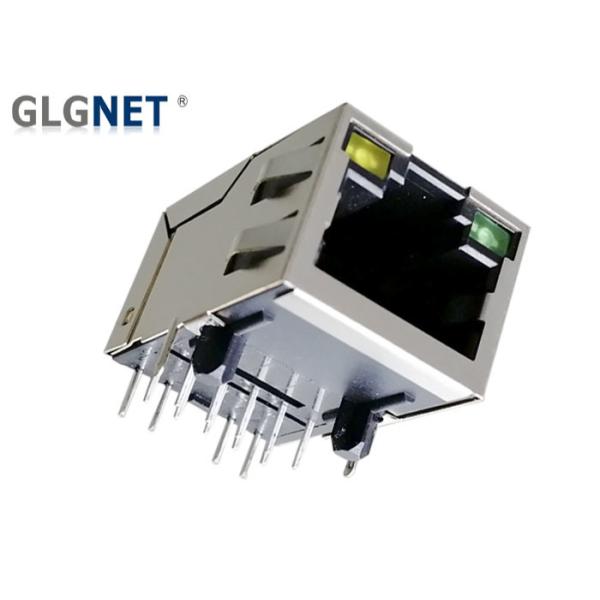 30 U" Gold Plating RJ45 Single Port Tab Up Magnetic Wiith Green Yellow LED