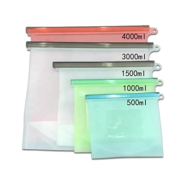 Eco Friendly Waterpoof Leakproof Snack Reusable Silicone Food Storage Bag