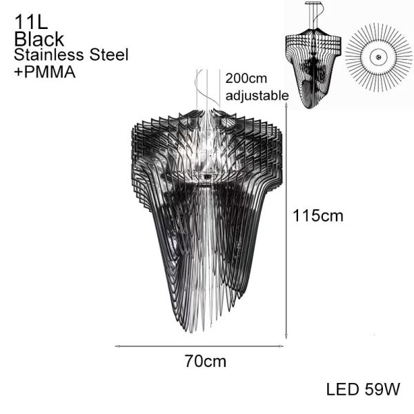 Nordic Modern Streamline Ceiling Pendant Lights Aria XL Pendant（WH-AP-630）