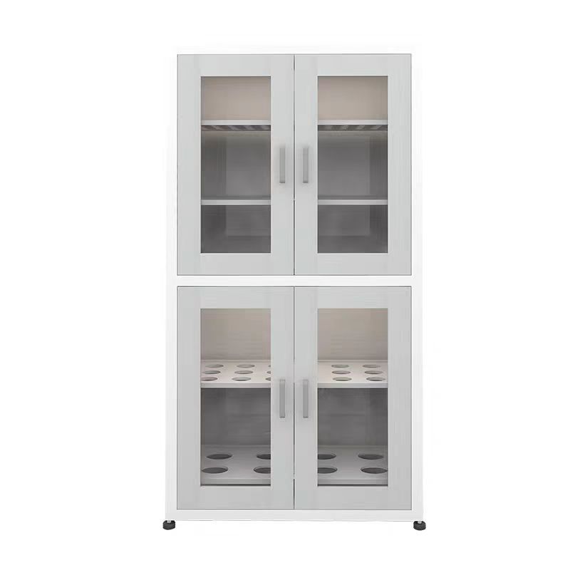 All Steel Medicine Storage Cabinet Heavy Duty Chemical Storage Cupboard With Glass Door