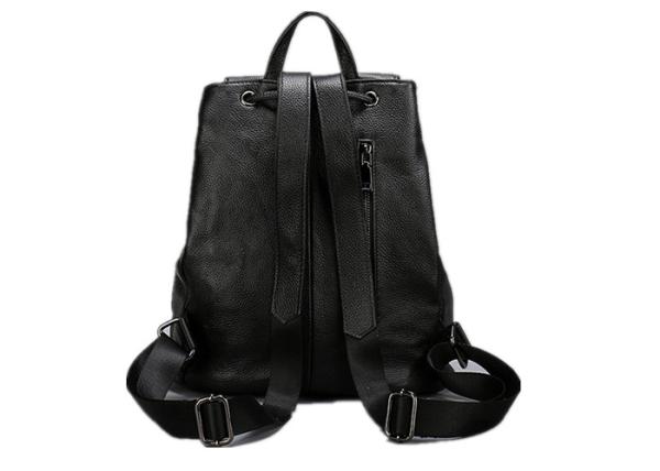 Durable Large Space Black Color Womens Backpack Bags With Drawstring Closure