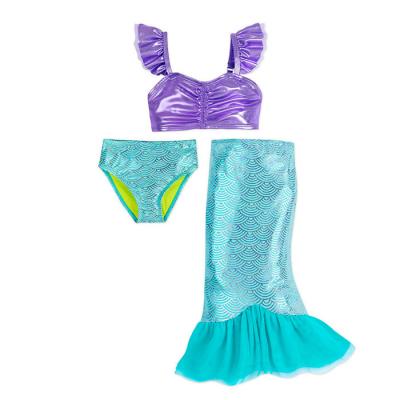 Girls Mermaid Tail Costume , Mermaid Tail Children's Costume Sleeveless Top