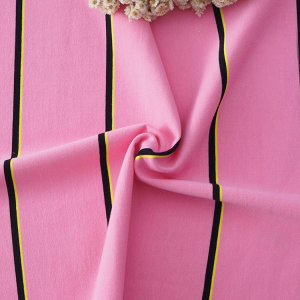 Tejido de punto a rayas personalizado y multicolor para uso informal