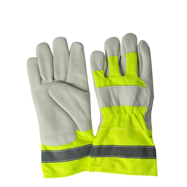 Goat Grain Leather Anti-slippery Work Gloves for Gardening/Construction/Motorcycle