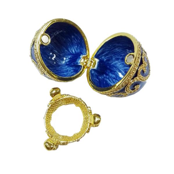 Enameled Easter Egg Jewelry Box Sparkling Rhinestones Trinket Holder Box Jewelry box Faberge egg easter egg trinket box