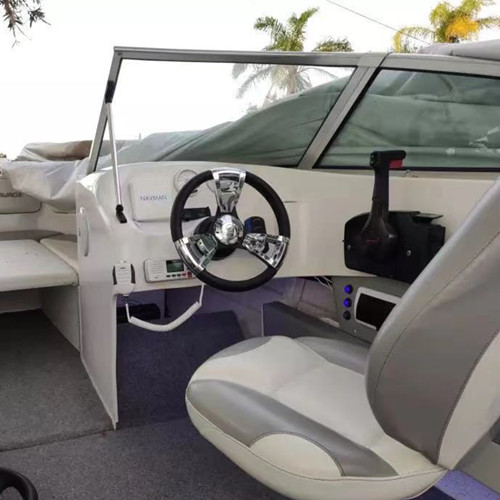 AISI 350mm Polished Aluminium Racing Plastic Steering Wheel 316ss