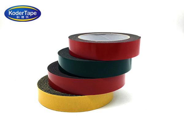 1-3mm Double Sided Adhesive Black PE Foam Tape With White Paper Core
